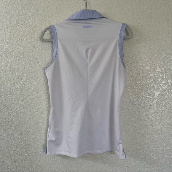 Adidas Pure Motion White/Blue Polo Golf Tank Top Size Medium - Picture 5 of 7